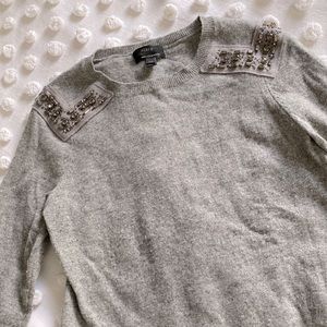 J.CREW cashmere bedazzled sweater 💎